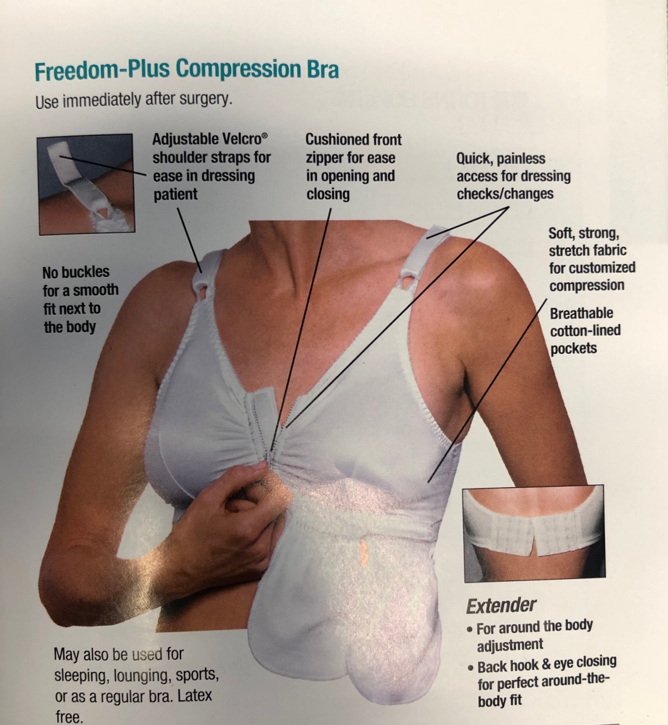 Compression Bra for Surgery  J. Phyllis Women's Specialties